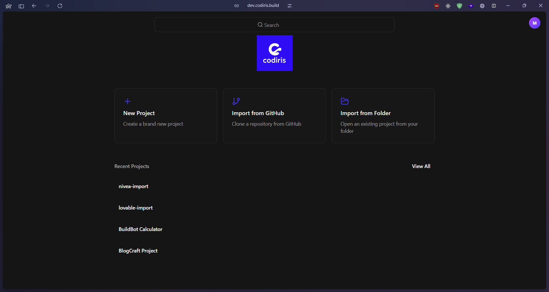 Codiris Build